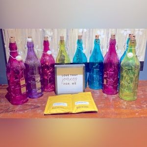 Light up wine bottle decorations